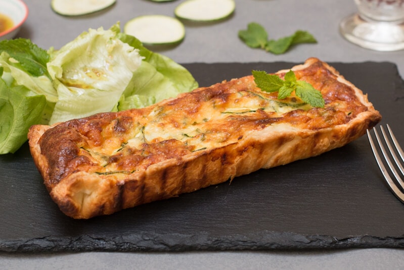 Tarte chèvre courgettes