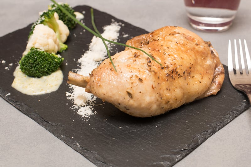 Poulet et estouffade de légumes