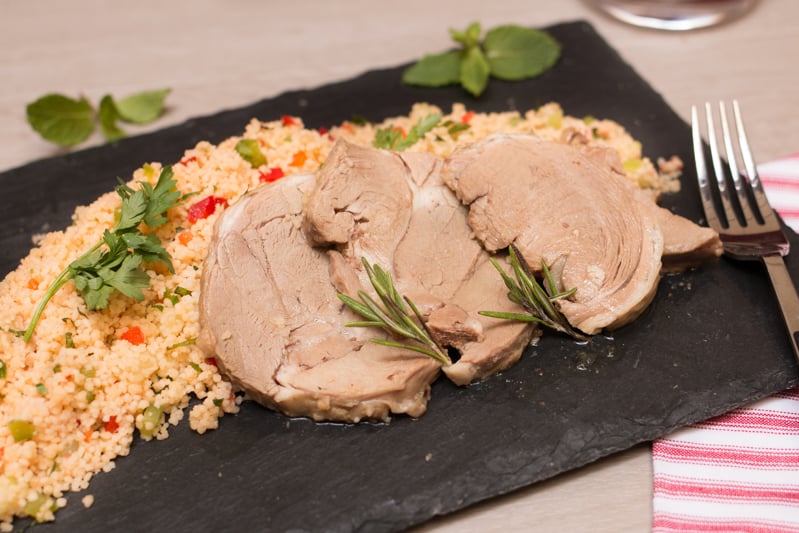 Epaule d'agneau confite et taboule