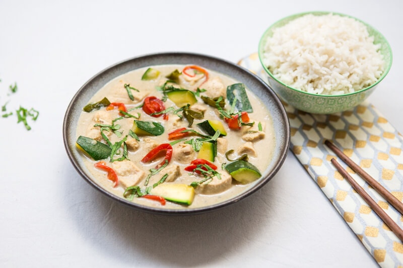 Poulet Curry Vert riz