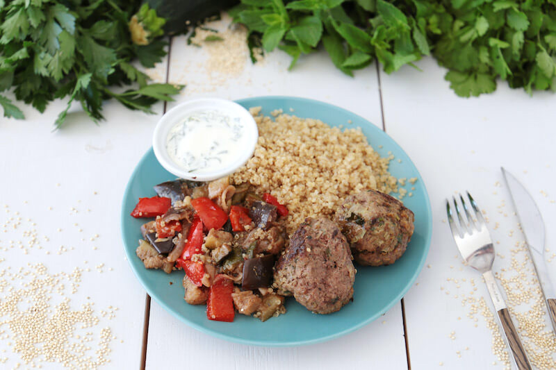 Kefta boeuf quinoa légumes