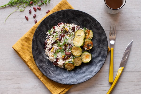 Courgettes Riz Azuki Pistaches