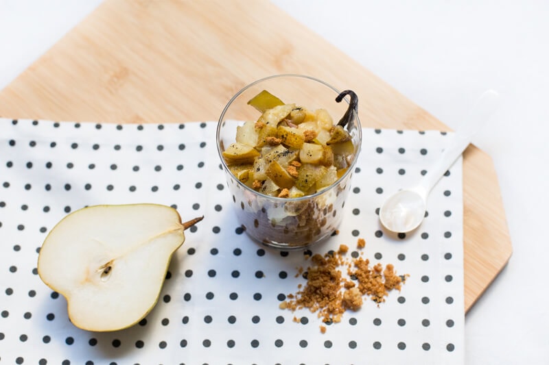Crumble poire vanille