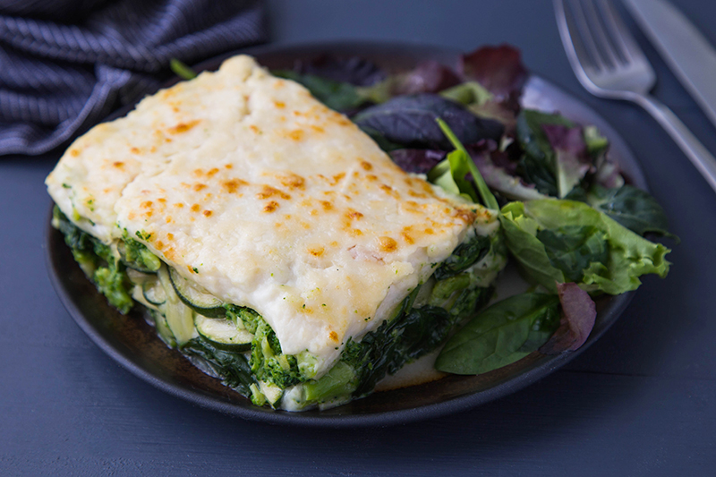 Lasagne chèvre épinards