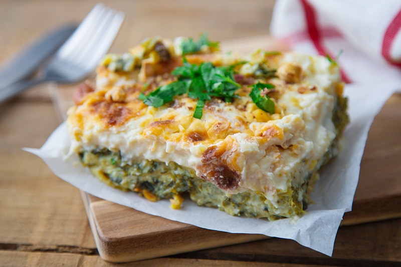 Lasagne chèvre épinards
