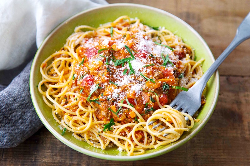 Pumpkin bolognaise