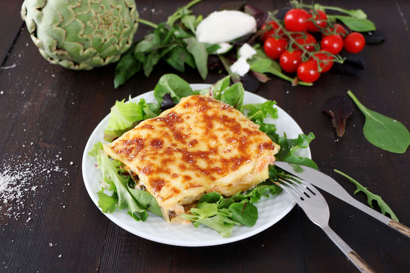 Lasagnes artichaut mozzarella