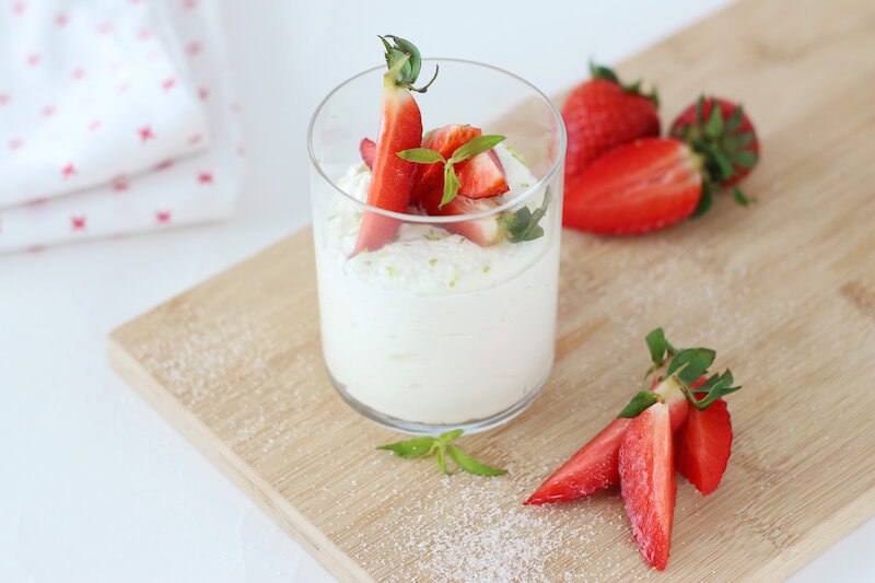 fraises mousse citron verveine