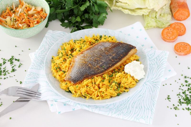 Dorade riz salade japonaise