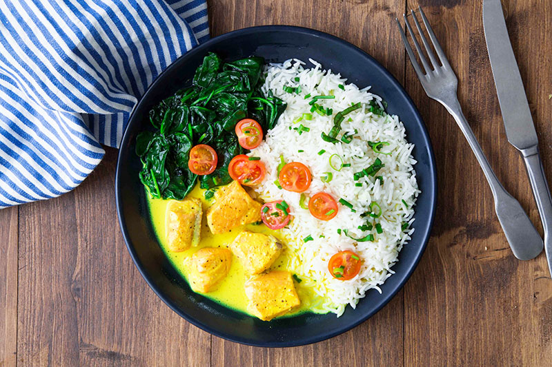 Saumon lait de coco et gingembre