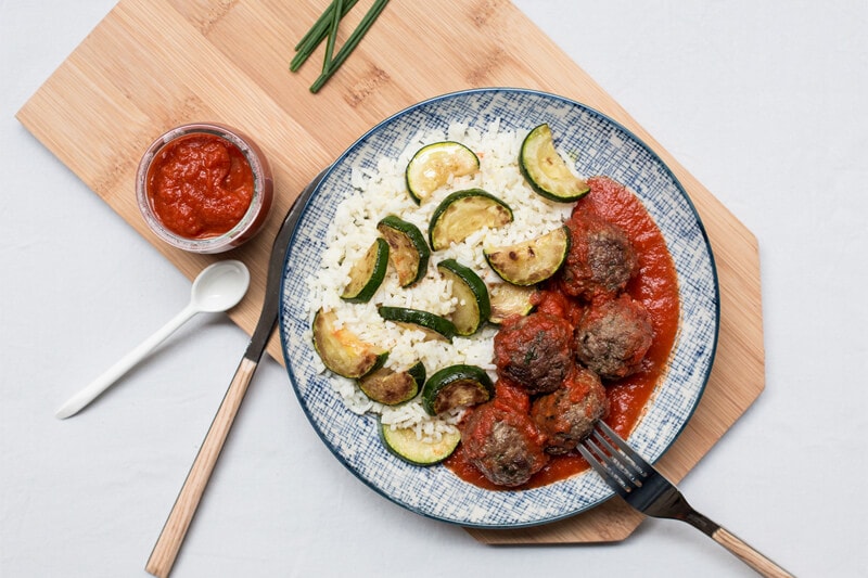 Boulette boeuf courgette