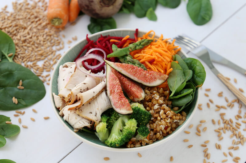 Salade super healthy épeautre bio