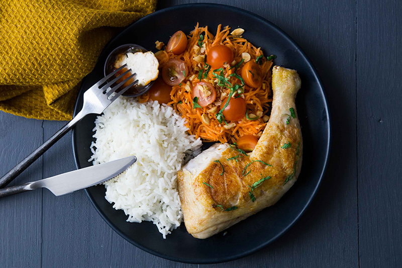 Poulet grillé thaï et riz basmati