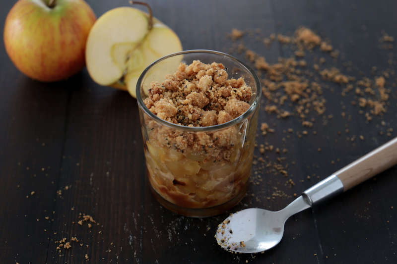 Pomme rôtie coeur caramel
