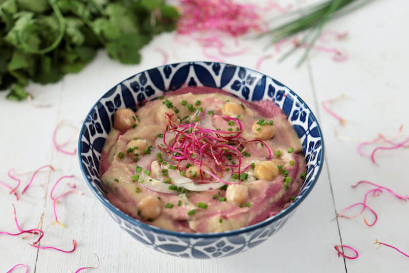 Houmous pois chiche betterave