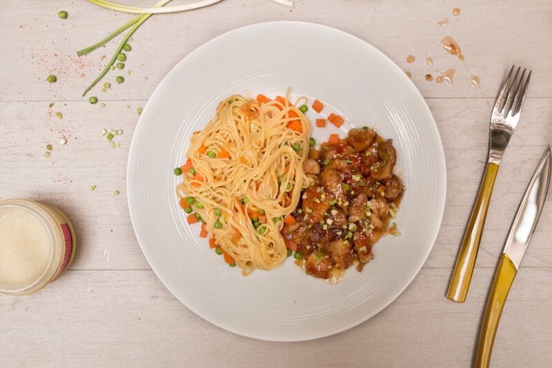 Emincé de poulet piment doux