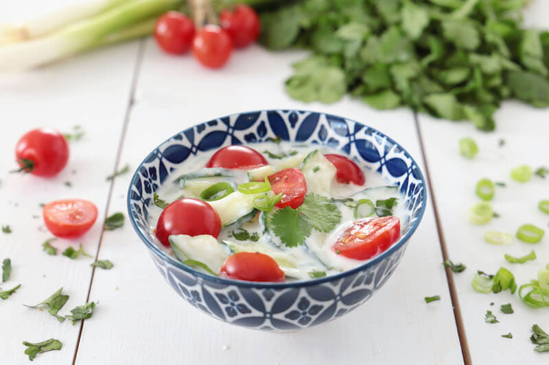 Raita concombre tomate