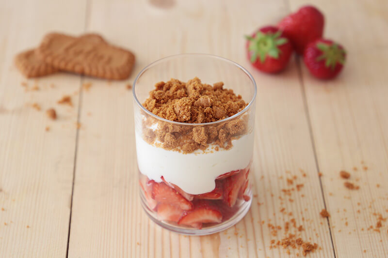 Fromage blanc fraises speculoos