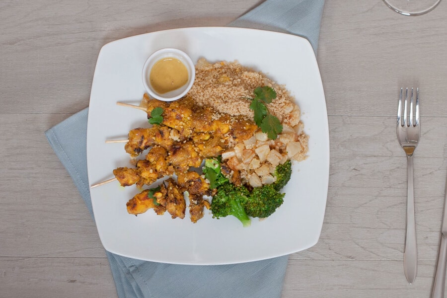 Poulet Satay Semoule Légumes